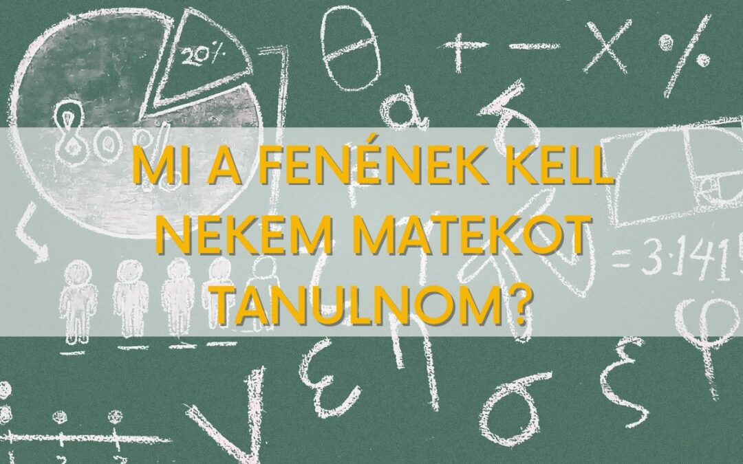 Mi a fenének kell nekem matekot (kémiát, fizikát, irodalmat, stb.) tanulnom?!